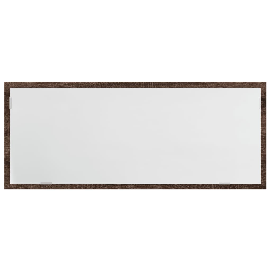 Specchio da Bagno LED Rovere Marrone 100x8,5x37cm in Truciolato | homemem39