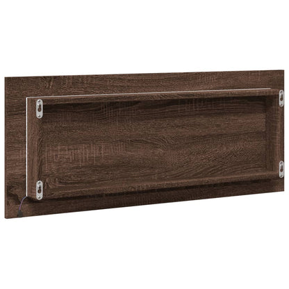 Specchio da Bagno LED Rovere Marrone 100x8,5x37cm in Truciolato | homemem39