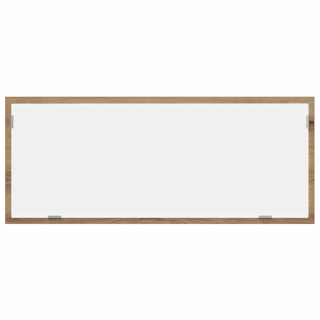 Specchio Bagno LED Rovere Artigianale 100x8,5x37 cm Multistrato | homemem39