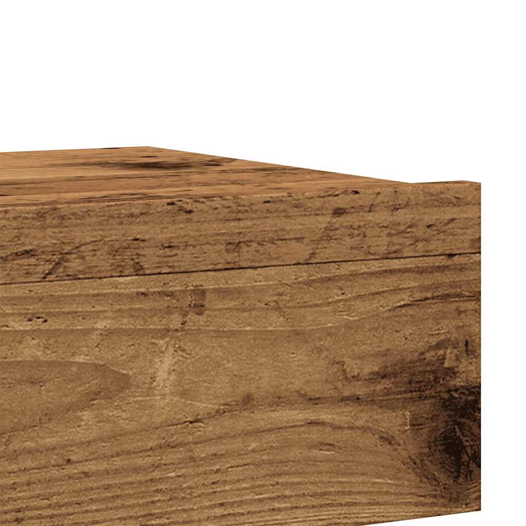 Mobili Porta TV con Luci LED 2 pz Legno Antico 60x35x15,5 cm - homemem39