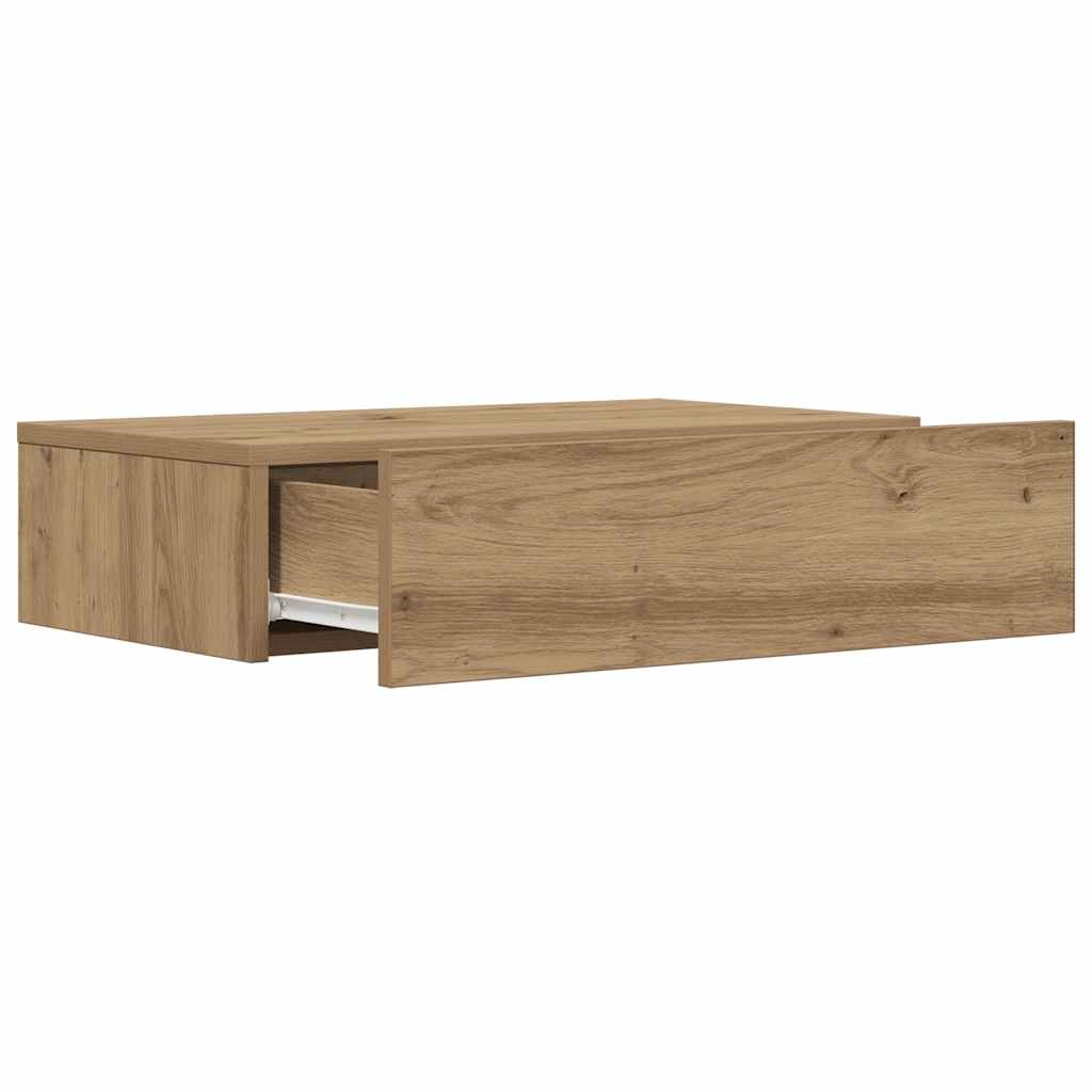 Mobile Porta TV con Luci LED Rovere Artigianale 60x35x15,5 cm | homemem39