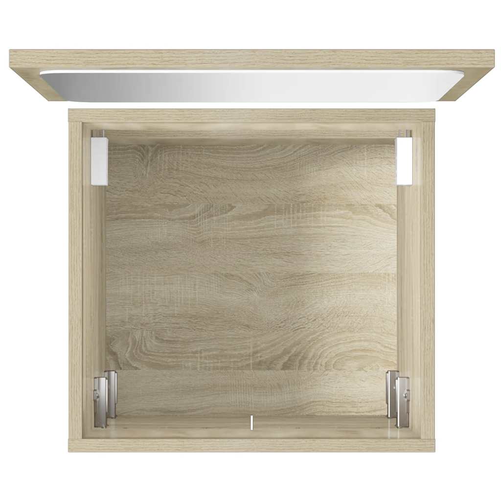 Set Mobili da Bagno 2 pz Rovere Sonoma in Legno Multistrato | homemem39