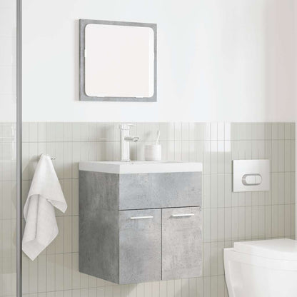 Set Mobili da Bagno 2 pz Grigio Cemento in Legno Multistrato | homemem39