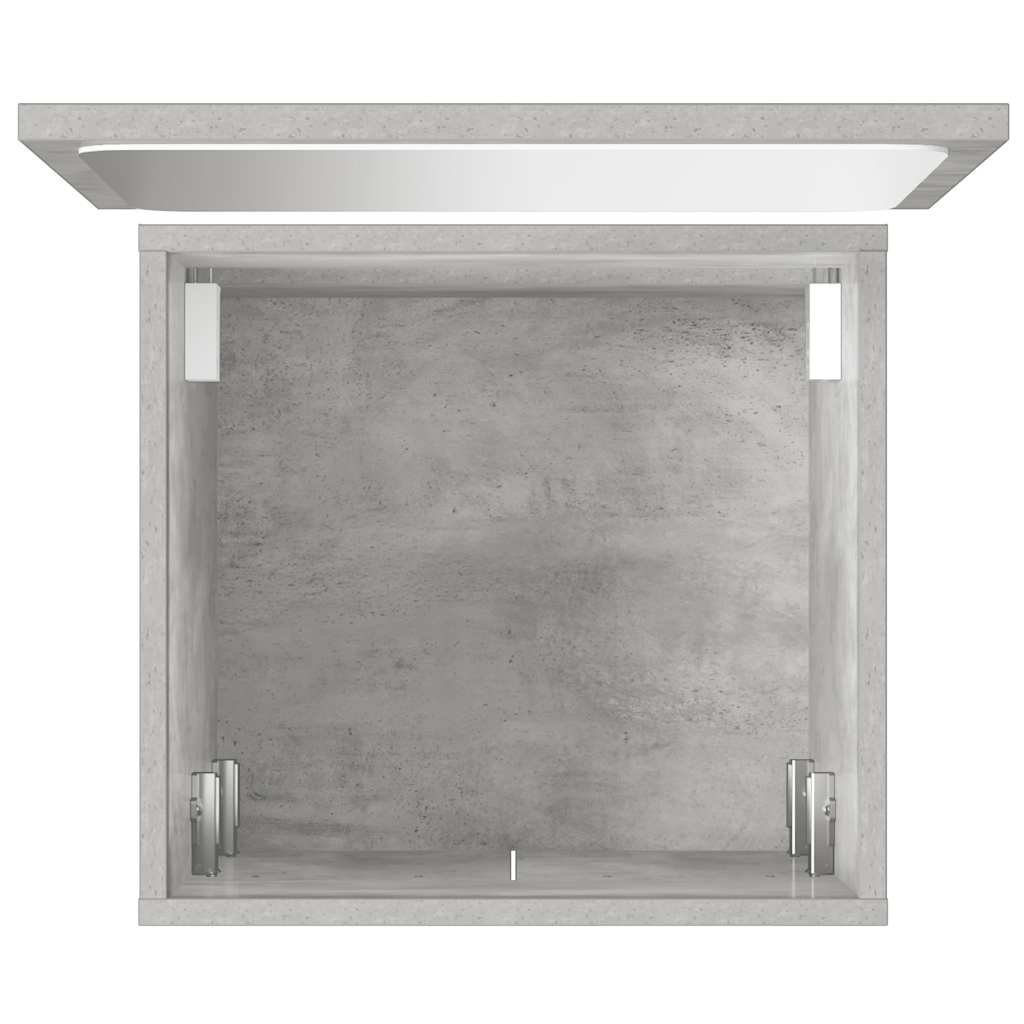 Set Mobili da Bagno 2 pz Grigio Cemento in Legno Multistrato | homemem39
