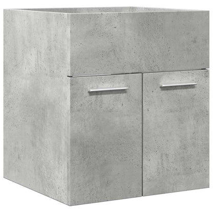 Set Mobili da Bagno 2 pz Grigio Cemento in Legno Multistrato | homemem39