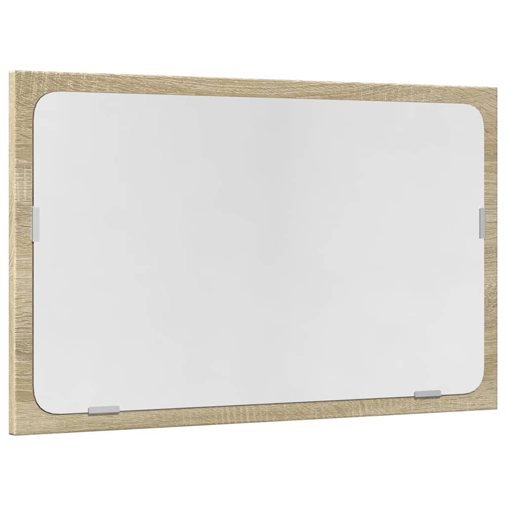 Set Mobili da Bagno 2 pz Rovere Sonoma in Legno Multistrato