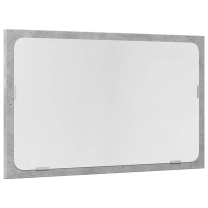 Set Mobili da Bagno 2 pz Grigio Cemento in Legno Multistrato