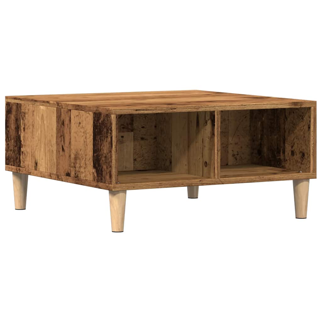 Tavolino da Salotto Legno Antico 60x60x30 cm Legno Multistrato | homemem39