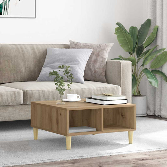 Tavolino da Salotto Artigianale 60x60x30 cm Legno Multistrato | homemem39