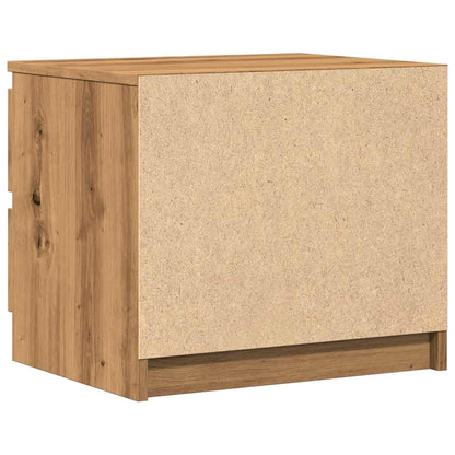 Comodini 2pz Rovere Artigianale 50x40x43.5 cm Legno Multistrato - homemem39