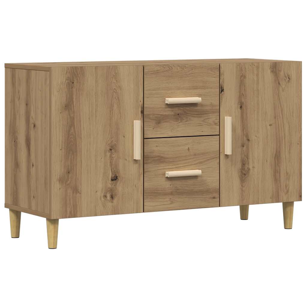 Credenza Rovere Artigianale 100x36x60 cm in Legno Multistrato - homemem39