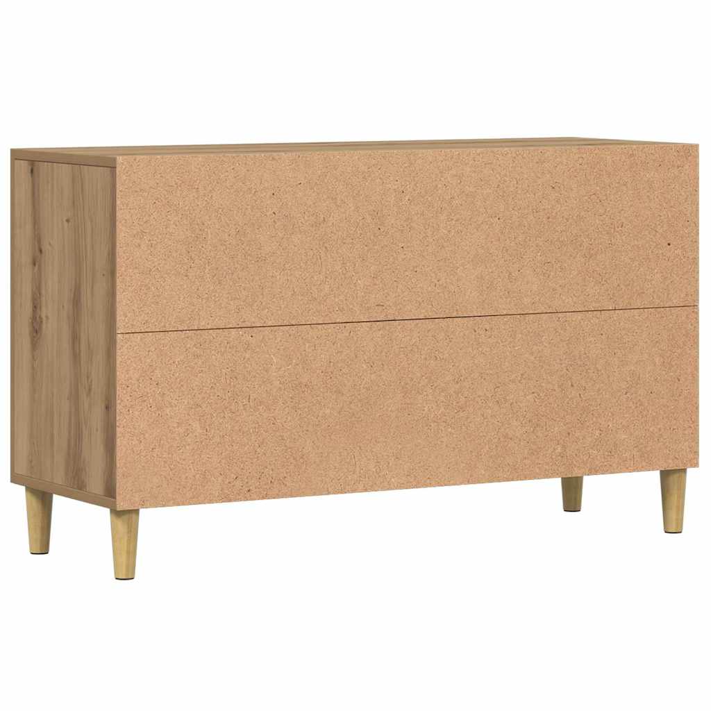 Credenza Rovere Artigianale 100x36x60 cm in Legno Multistrato - homemem39