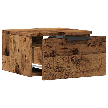 Comodino a Muro Legno Antico 34x30x20 cm - homemem39