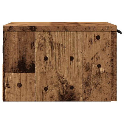Comodino a Muro Legno Antico 34x30x20 cm - homemem39