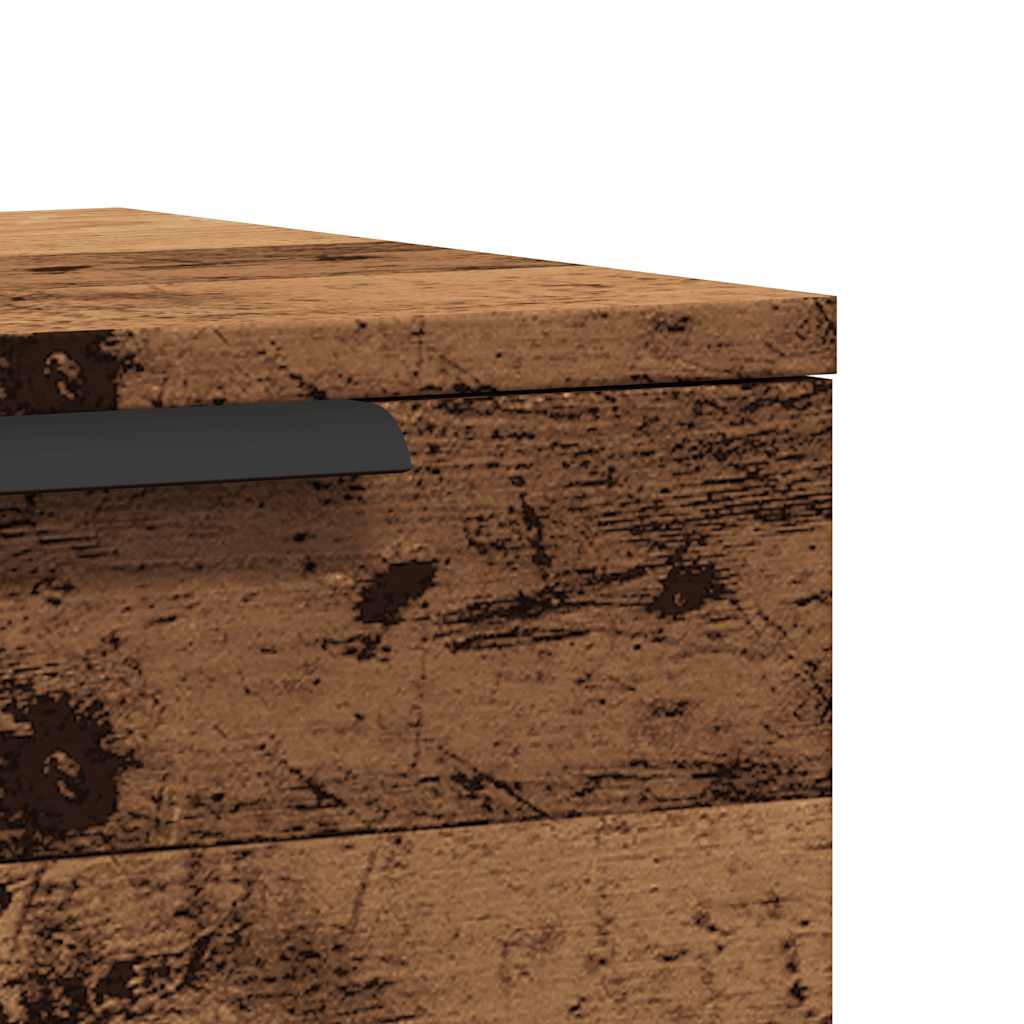 Comodino a Muro Legno Antico 34x30x20 cm - homemem39