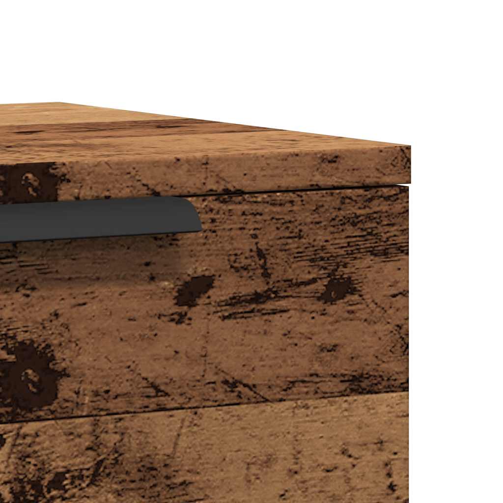 Comodini a Muro 2 pz Legno Antico 34x30x20 cm - homemem39