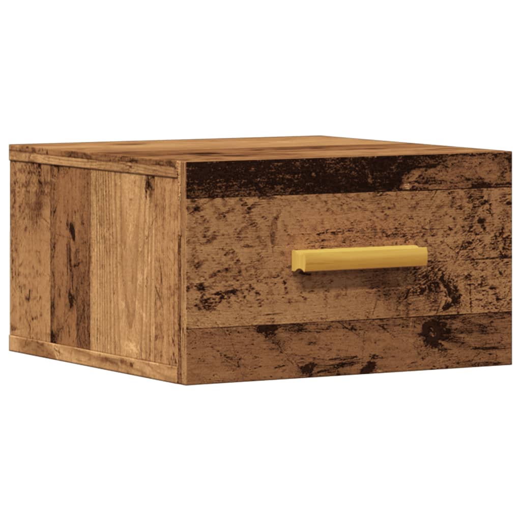 Comodino a Muro Legno Antico 35x35x20 cm - homemem39