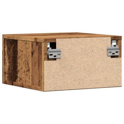 Comodino a Muro Legno Antico 35x35x20 cm - homemem39