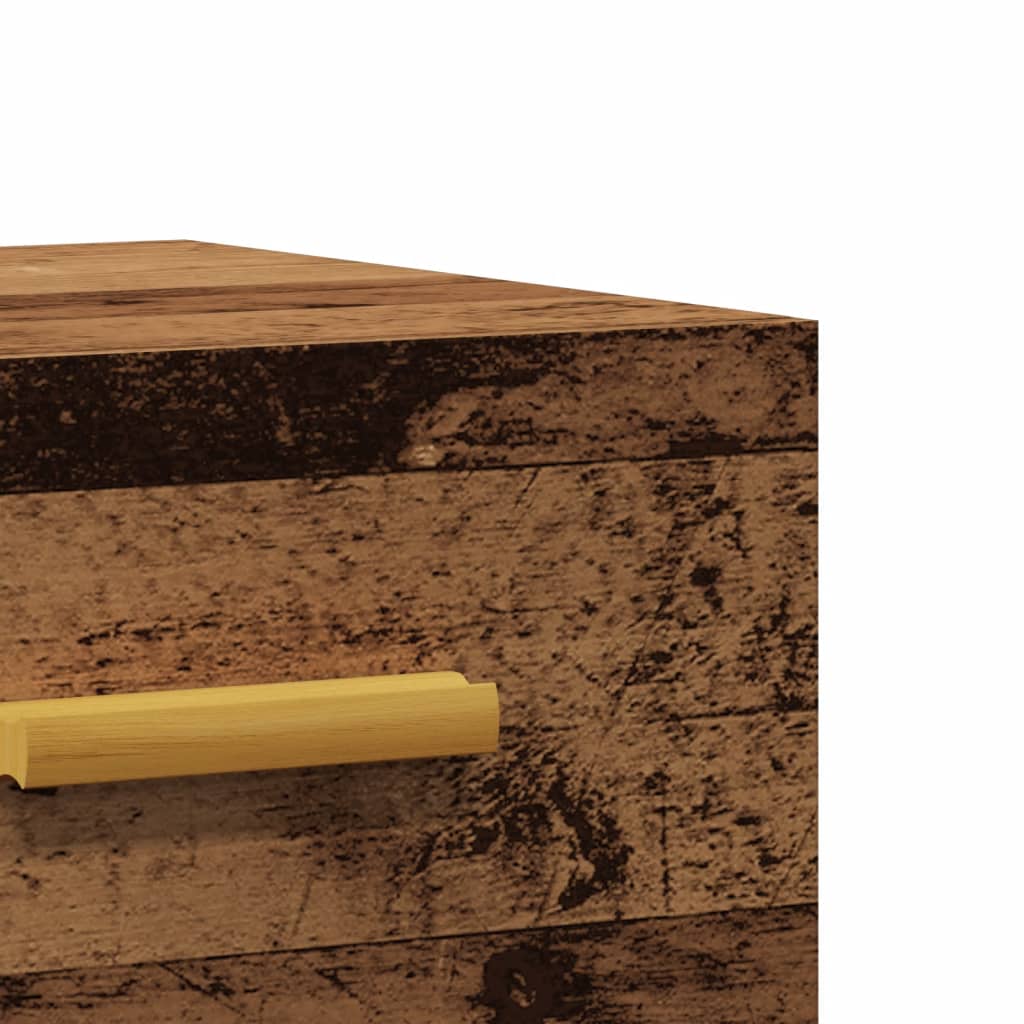 Comodino a Muro Legno Antico 35x35x20 cm - homemem39