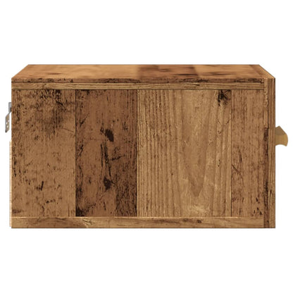 Comodini a Muro 2 pz Legno Antico 35x35x20 cm - homemem39