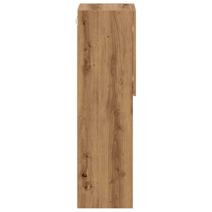 Mobile TV con Luci LED Rovere Artigianale 30,5x30x102 cm - homemem39