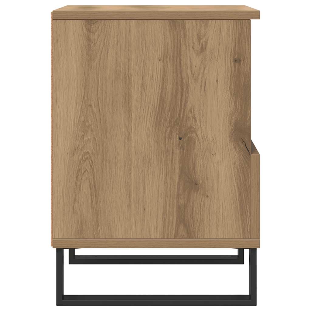 Comodino Rovere Artigianale 40x35x50 cm in Legno Multistrato