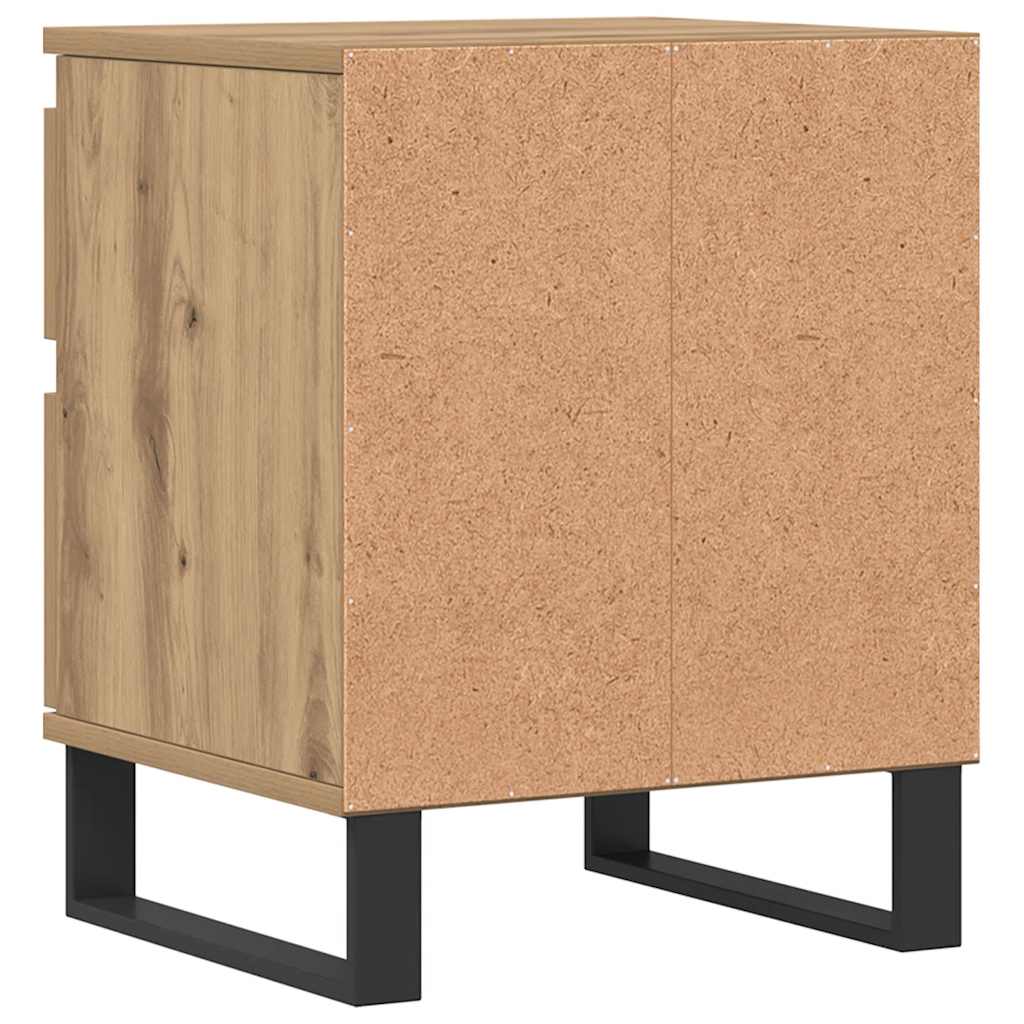 Comodini 2pz Rovere Artigianale 40x35x50 cm Legno Multistrato | homemem39