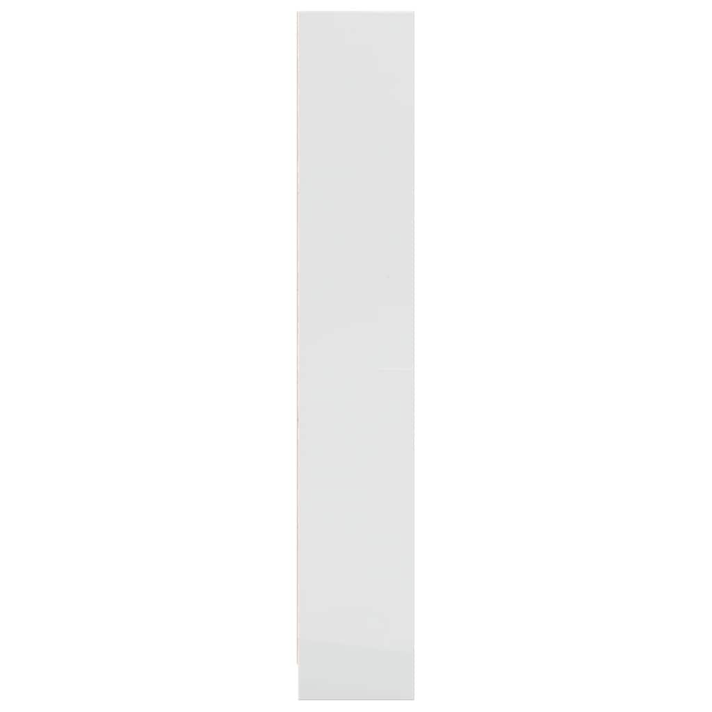 Libreria Bianco Lucido 60x24x143 cm in Legno Multistrato | homemem39