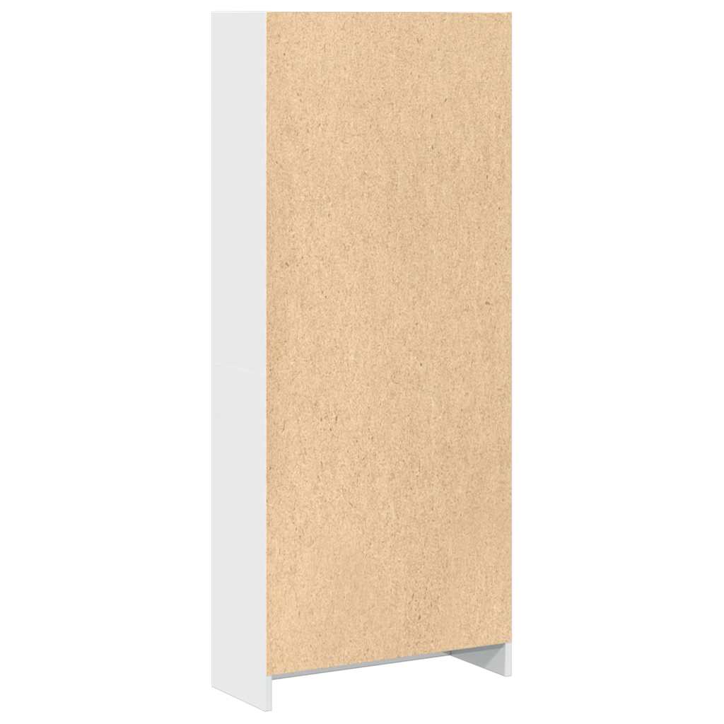 Libreria Bianco Lucido 60x24x143 cm in Legno Multistrato | homemem39