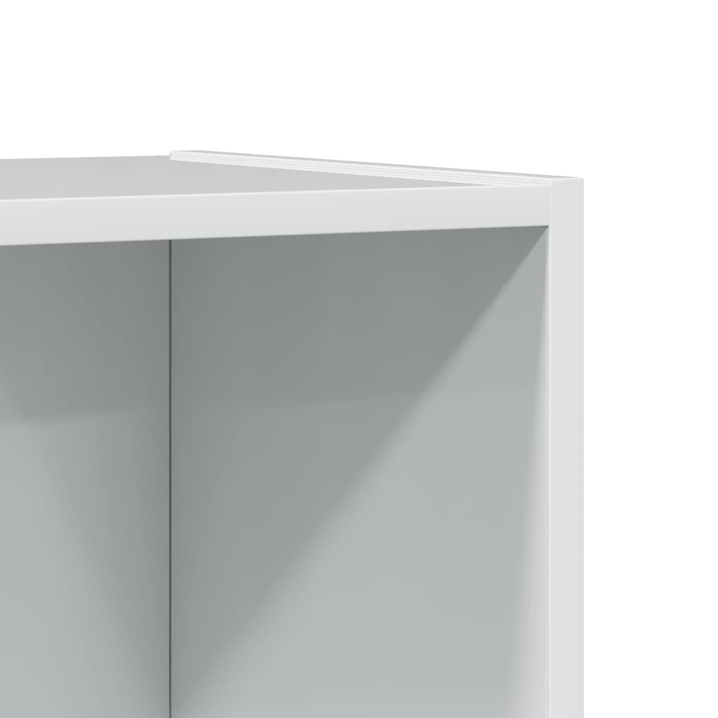Libreria Bianco Lucido 60x24x143 cm in Legno Multistrato | homemem39