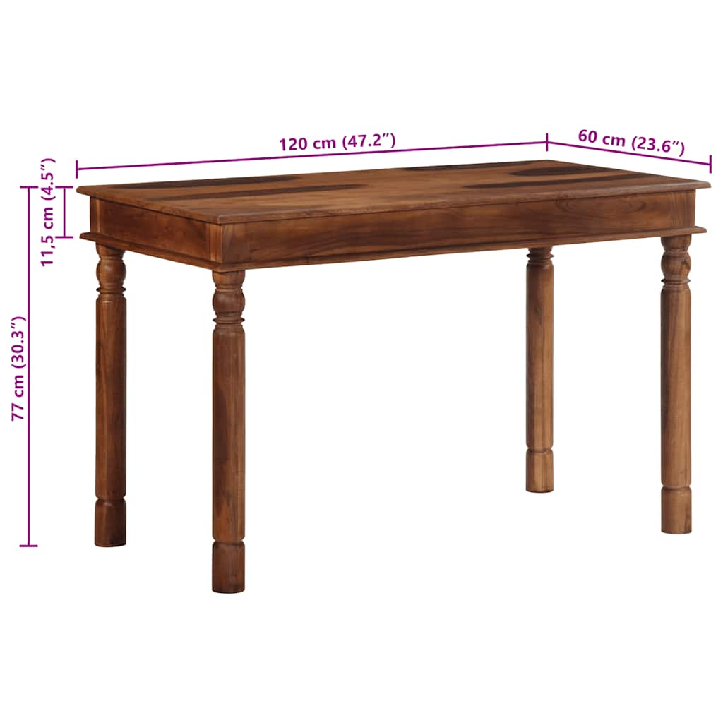 Tavolo da Pranzo 120x60x77 cm in Legno Massello di Acacia | homemem39