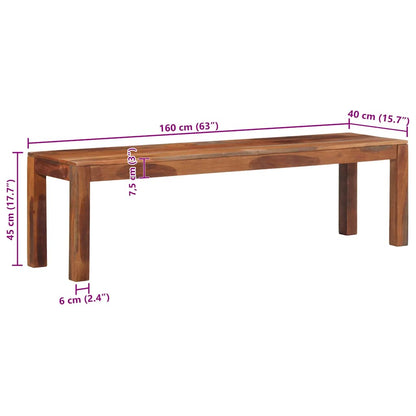 Panca 160 cm in Legno Massello di Acacia | homemem39