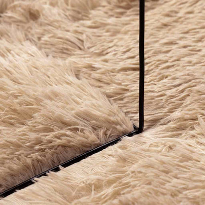 Tappeto Shaggy a Pelo Lungo NAVARRA Beige 60x100 cm poliestere - homemem39