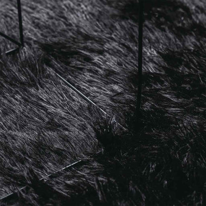 Tappeto Shaggy a Pelo Lungo NAVARRA Nero 60x100 cm poliestere - homemem39