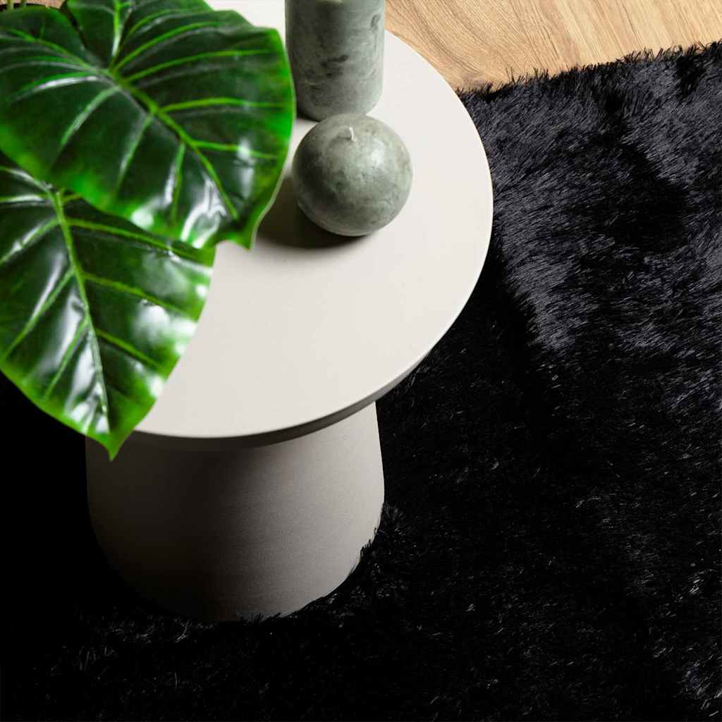Tappeto Shaggy a Pelo Lungo NAVARRA Nero 60x100 cm poliestere | homemem39