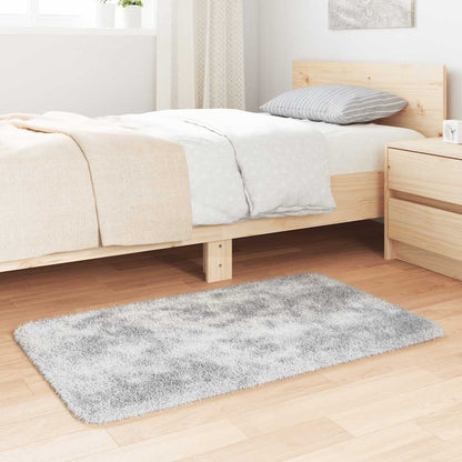 Tappeto Shaggy a Pelo Lungo NAVARRA Grigio Argento 60x100 cm - homemem39