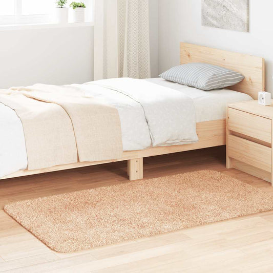 Tappeto Shaggy a Pelo Lungo NAVARRA Beige 80x150 cm poliestere - homemem39