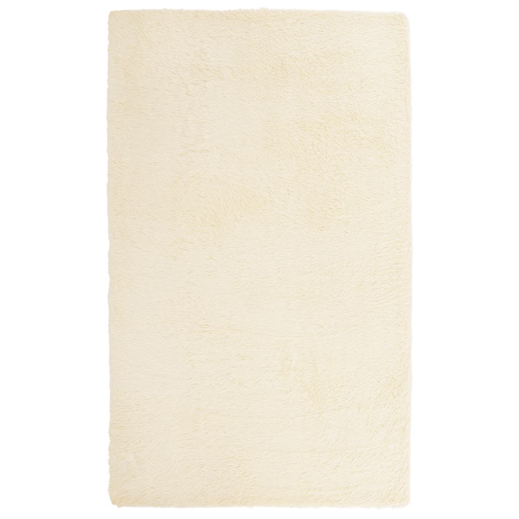 Tappeto Shaggy a Pelo Lungo NAVARRA Crema 80x150 cm poliestere
