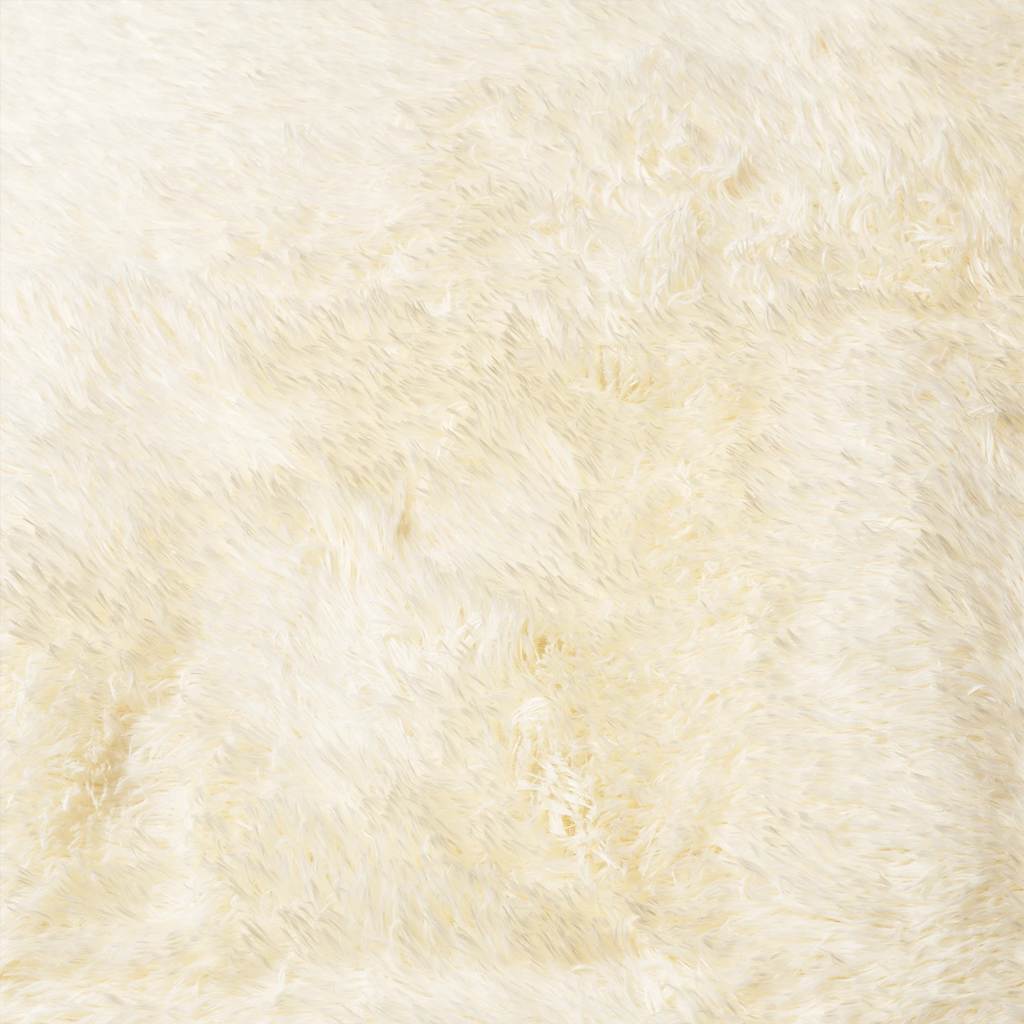 Tappeto Shaggy a Pelo Lungo NAVARRA Crema 80x150 cm poliestere