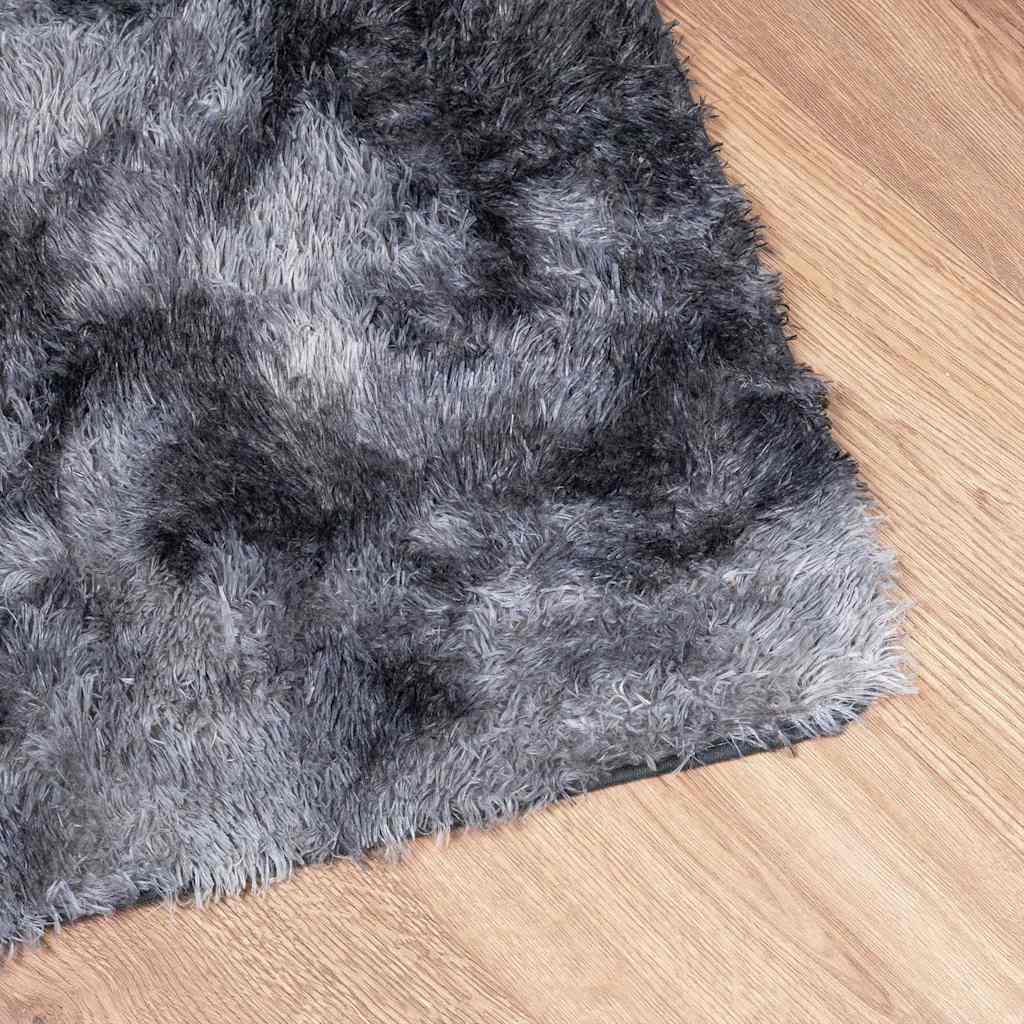 Tappeto Shaggy a Pelo Lungo NAVARRA Grigio Scuro 80x150 cm - homemem39