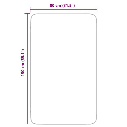 Tappeto Shaggy a Pelo Lungo NAVARRA Rosa Antico 80x150 cm