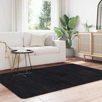 Tappeto Shaggy a Pelo Lungo NAVARRA Nero 130x200 cm poliestere - homemem39