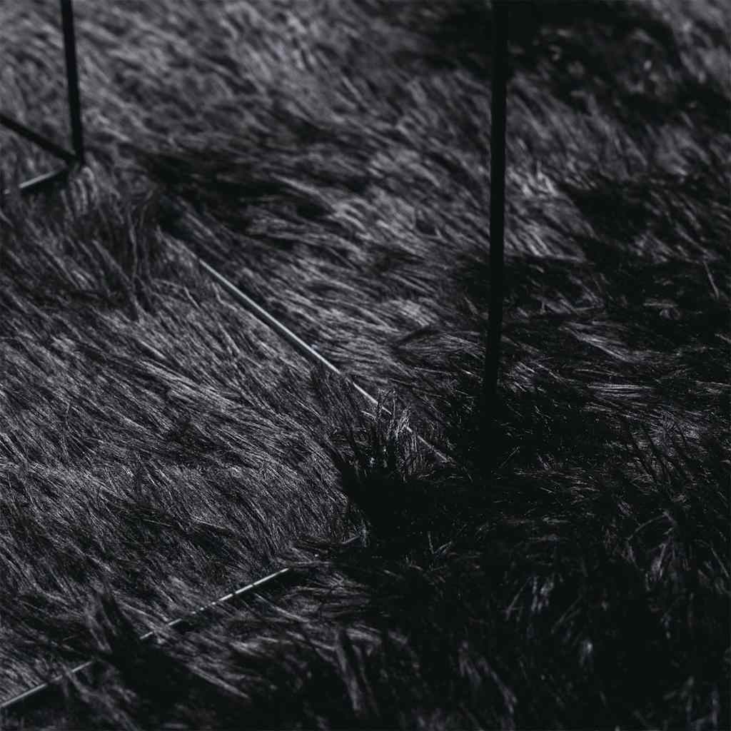 Tappeto Shaggy a Pelo Lungo NAVARRA Nero 130x200 cm poliestere | homemem39