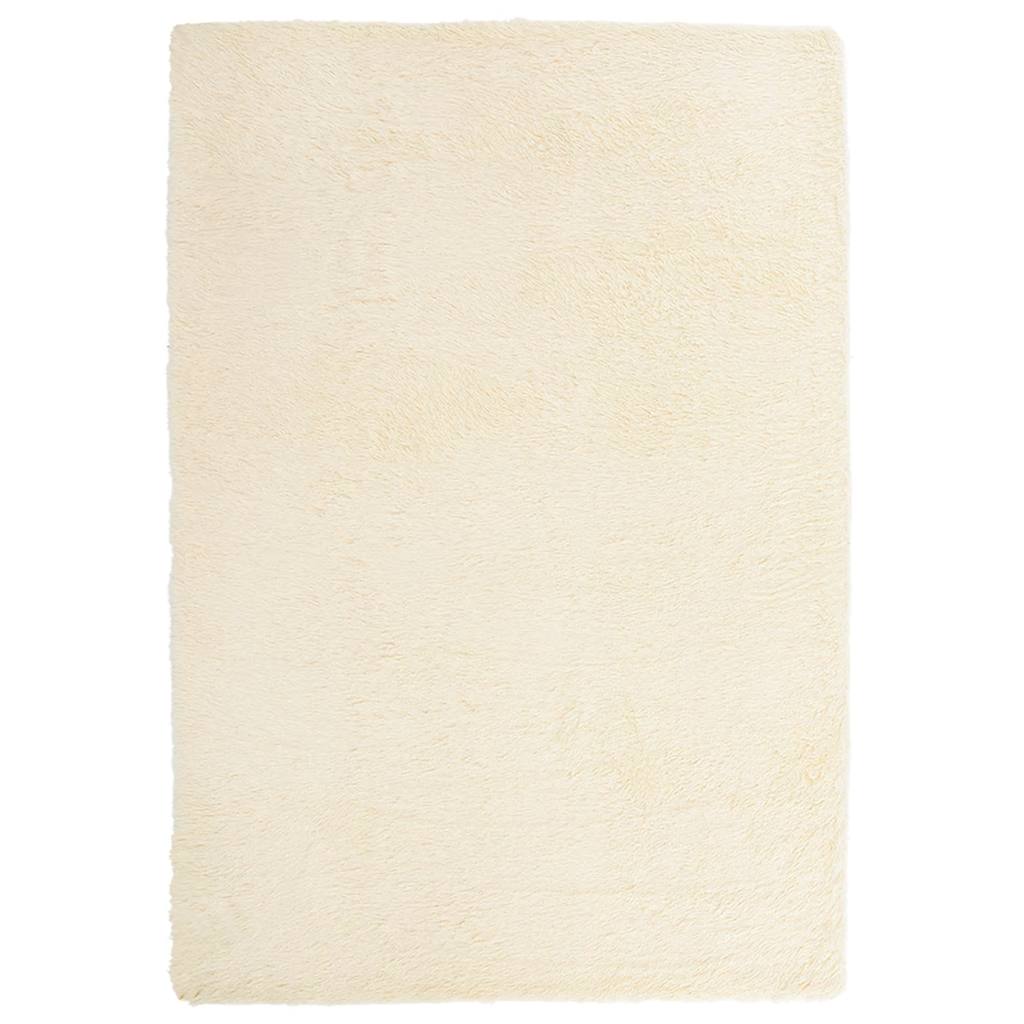 Tappeto Shaggy a Pelo Lungo NAVARRA Crema 200x290 cm poliestere