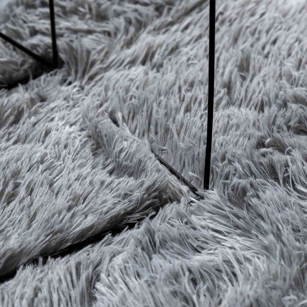 Tappeto Shaggy a Pelo Lungo NAVARRA Grigio Chiaro 200x290 cm - homemem39