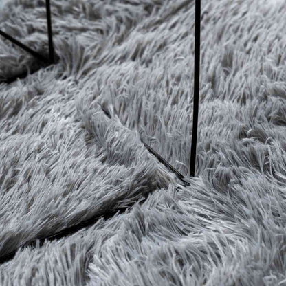 Tappeto Shaggy a Pelo Lungo NAVARRA Grigio Chiaro 200x290 cm - homemem39