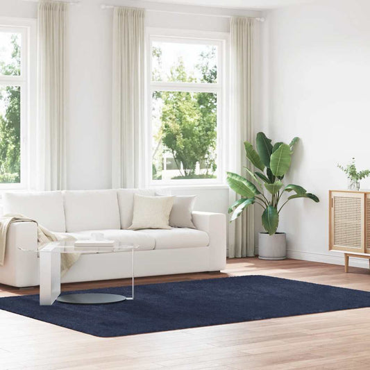 Tappeto Shaggy a Pelo Lungo NAVARRA Blu Marino 200x290 cm - homemem39