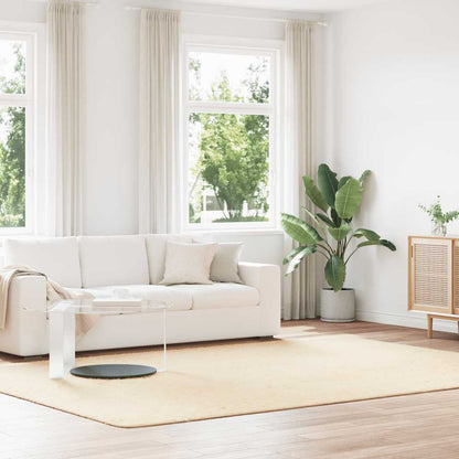 Tappeto Shaggy a Pelo Lungo NAVARRA Crema 240x340 cm poliestere