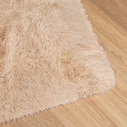 Tappeto Shaggy a Pelo Lungo NAVARRA Beige 120x120 cm poliestere