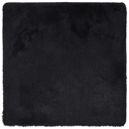 Tappeto Shaggy a Pelo Lungo NAVARRA Nero 120x120 cm poliestere